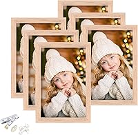 Vista 22 de Marco de fotos de 4x6 pulgadas, marco de fotos de madera de ROBLE con vidrio Perspex para exhibición vertical u horizontal en mesa o pared