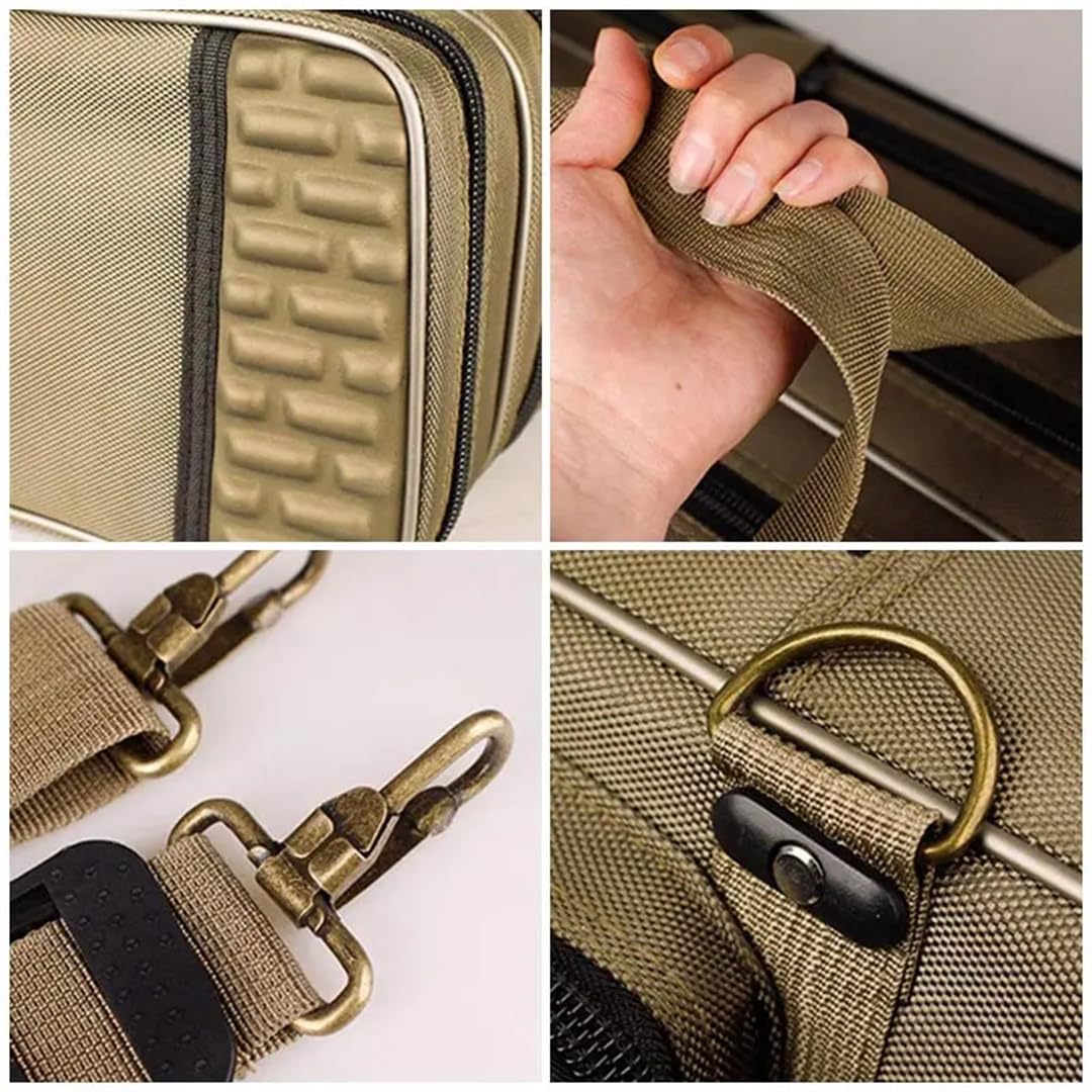 2/3/4 strati 80/90/100/120CM Borsa da Pesca Multifunzionale Spessa Canna da Pesca Scatola di Immagazzinaggio Grande Capacità Borsa da Pesca 2Layer 80m