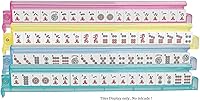 Vista 2 de Juego de 4 estantes y empujadores de acrílico Mahjong Mah Jongg, multicolor