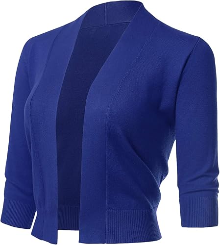 Allsense Cárdigan Bolero de manga 34 para mujer