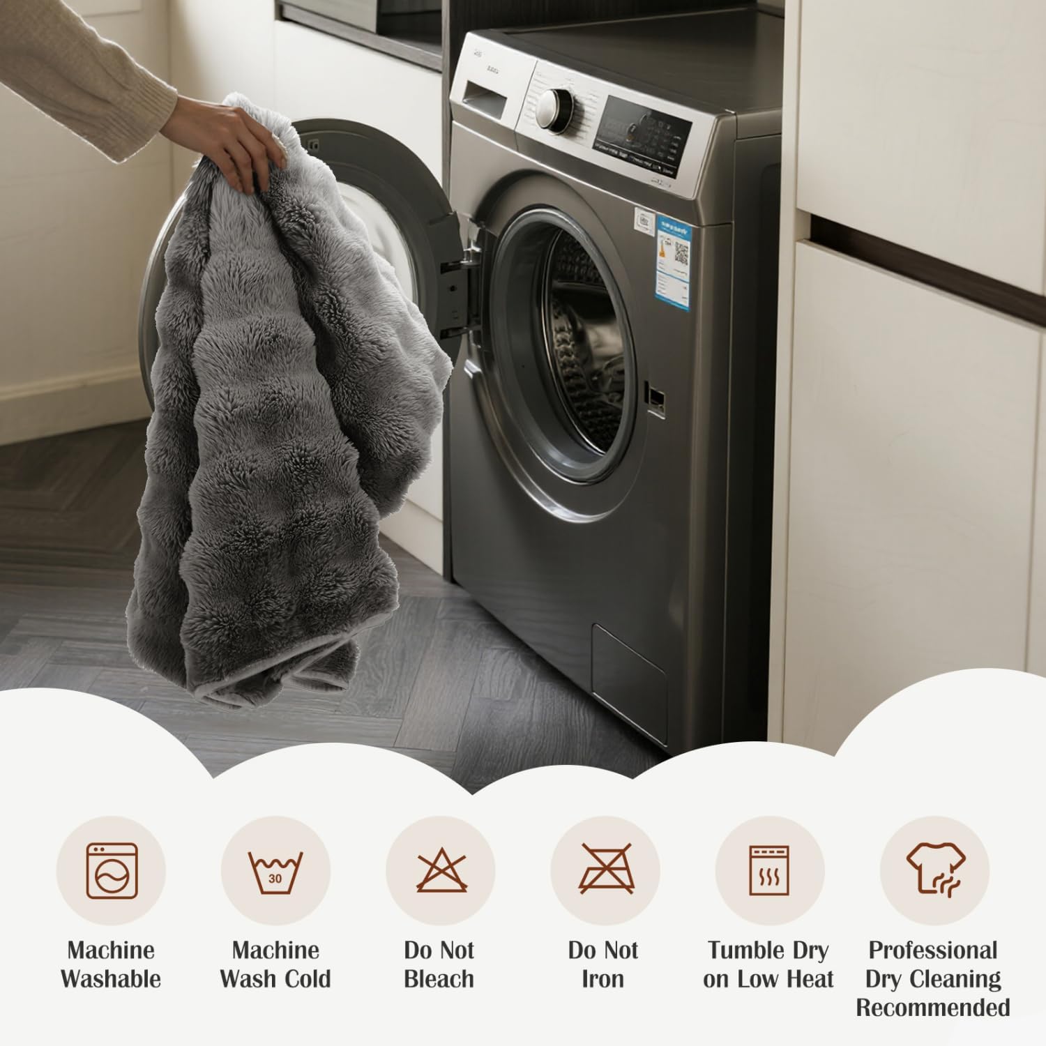 Nobleza Manta Impermeable Perro, Manta Suave de Felpa para Perros, Gatos, L 120 x 100 cm, Reversible, Lavable Mascotas de Fugas para Sofá y Cama, Gris