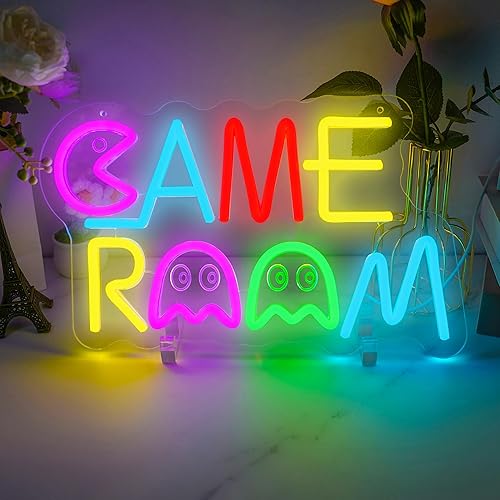 Miniatura 1 de Letrero LED de neón retro para sala de juegos, dormitorio de niños, fiesta de cueva, regalo de cumpleaños, hogar, bar, club