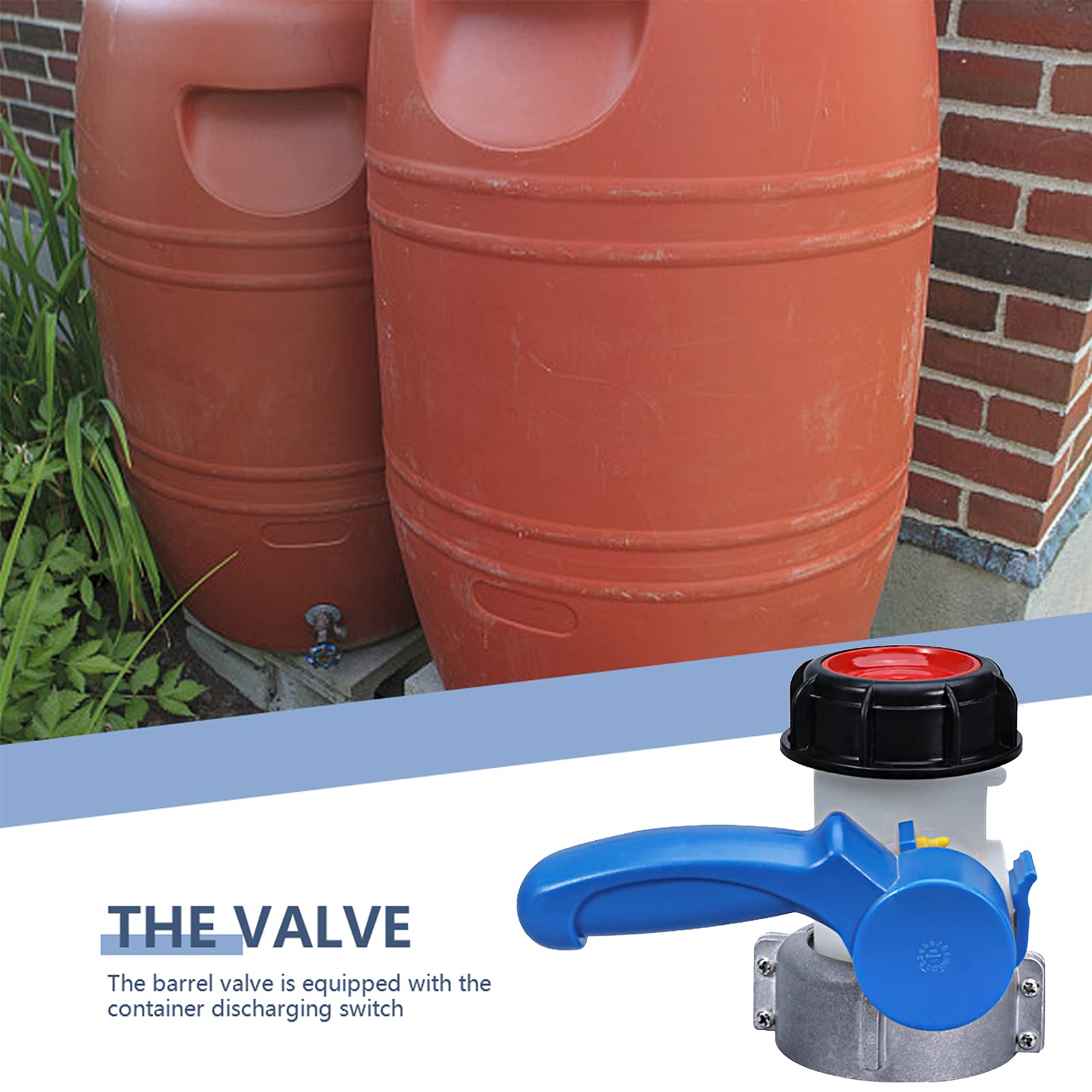 Adattatore Universale Per Serbatoio IBC 1000L – Rubinetto Di Scarico DN40 Con Attacco 62mm – Valvola In Polietilene