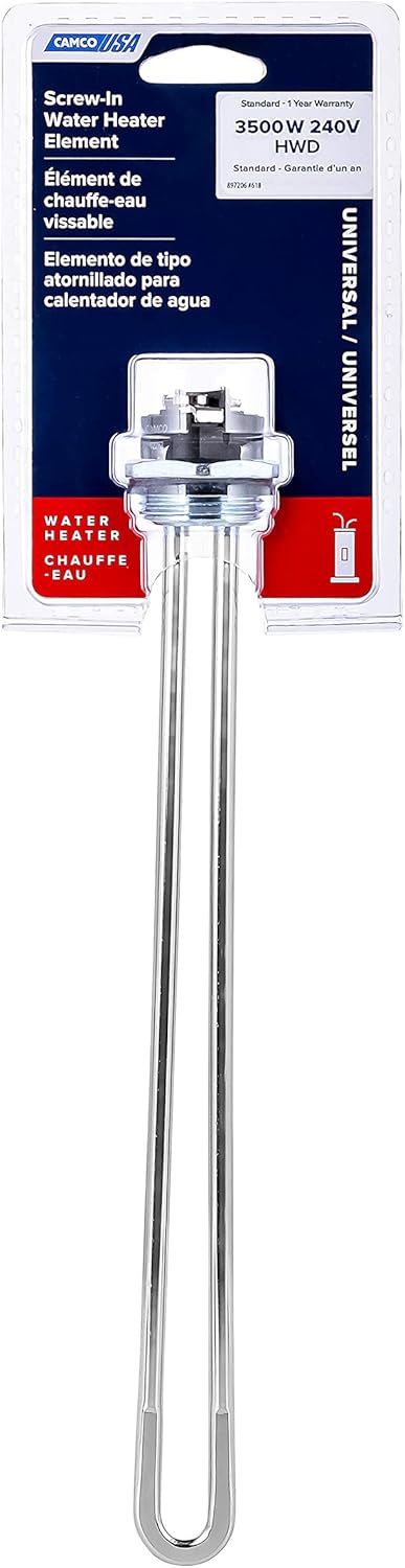 Camco 02282/02287 3500W 240V Screw-in Water Heater Element - High Watt Density - Pack of 12