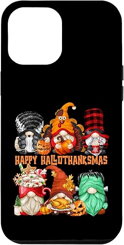 iPhone 13 Pro Max Halloween Acción de Gracias Navidad Gnomos Feliz Hallothanks caso