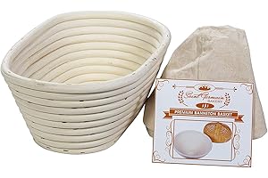 Premium Round Bread Banneton Basket with Liner