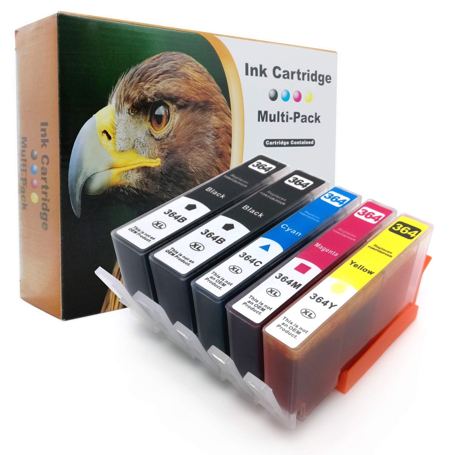 Lot De 4 Cartouches D'encre Compatibles HP364 XL - Pour Imprimante HP Photosmart 5510 - Non OEM - Neuf Sous Emballage