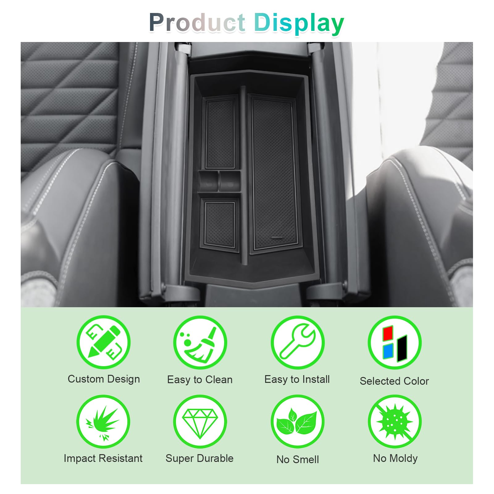 GAFAT Compatibile con Peugeot 3008 GT Allure E-3008/5008 E-5008 2025 2026 2027 Contenitore Portaoggetti Console Centrale, Accessori 3008 iii Organizer Braccioli, 3D Originali, con Tappetini