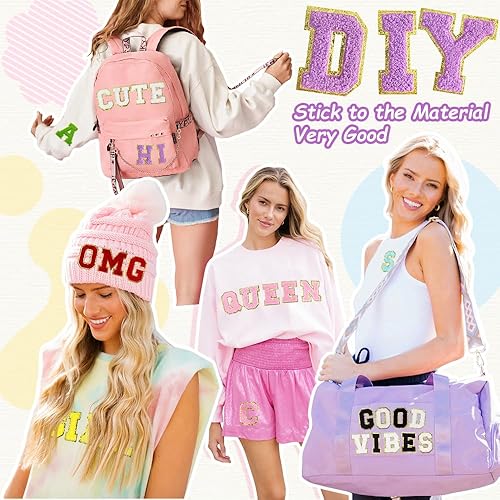 Miniatura 3 de 104 parches de letras de felpilla para planchar con sudadera, de 3 pulgadas, para ropa, letras universitarias, letras para coser en tela, color