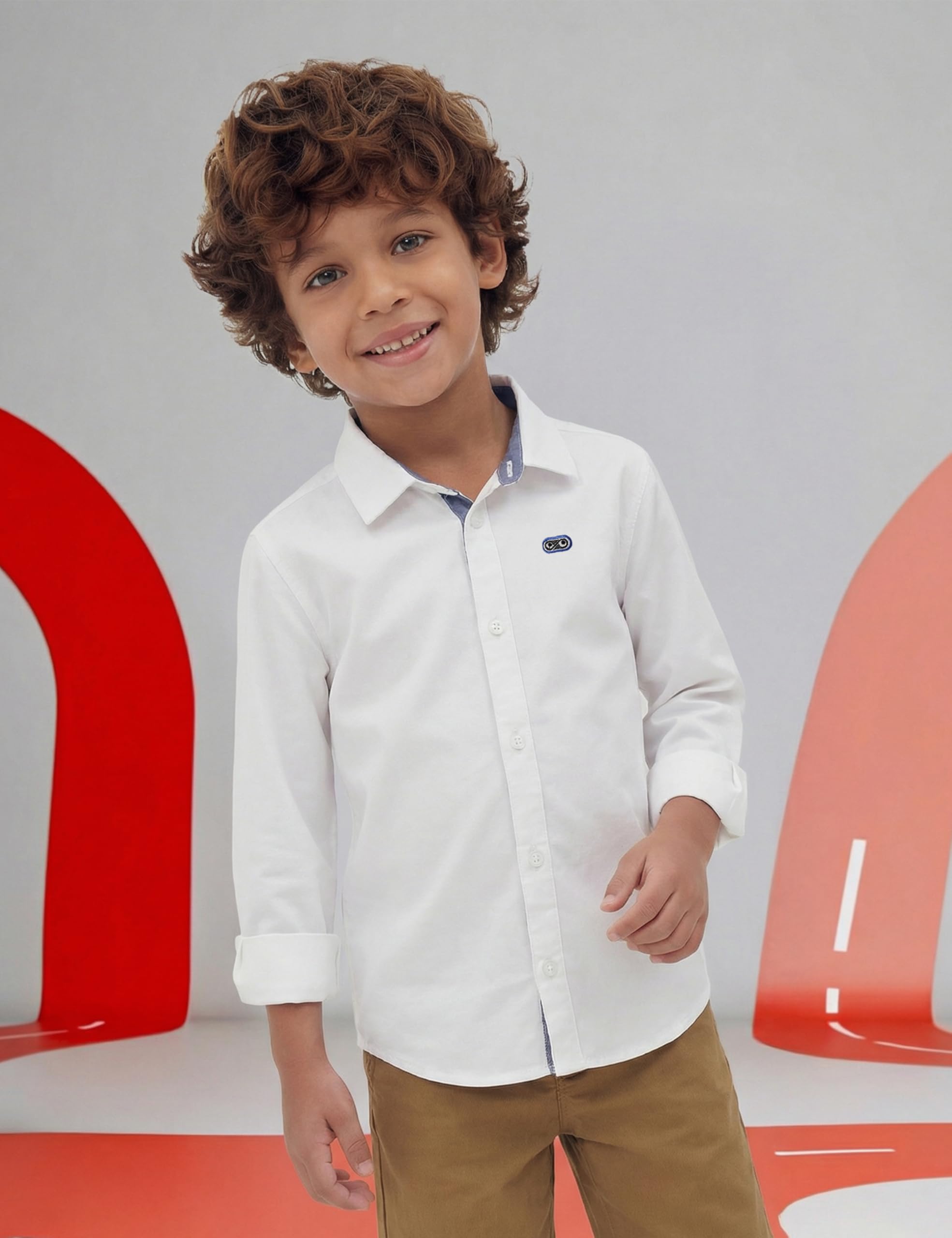 Jam & Honey Boy's Plain Regular fit Cotton Shirt (JHAW19BTSHR2007_White_9-10 Years) 2