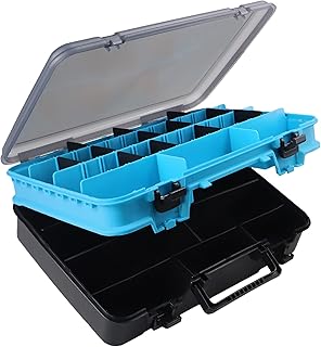 Sjqecyfv Large Tackle Box Double Layer Tackle Box Organizer Storage with Handle Camping Storage Containers Tool Box