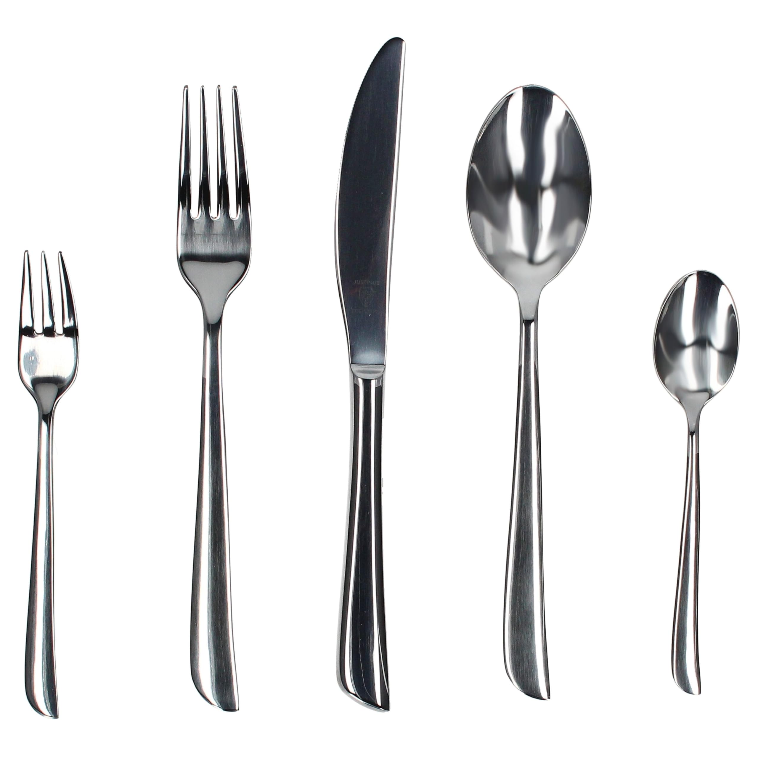 Set 6 Cucchiai Da Tavola Classic - Acciaio Inox 18/10, Manico Bordeaux, Made In Italy - Foto 12