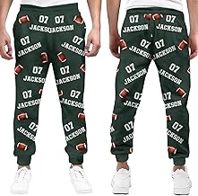 DOPTIKA American Football Custom Name Number, Custom Sweatpants for Women Men, Football Lovers Christmas Birthday Gifts
