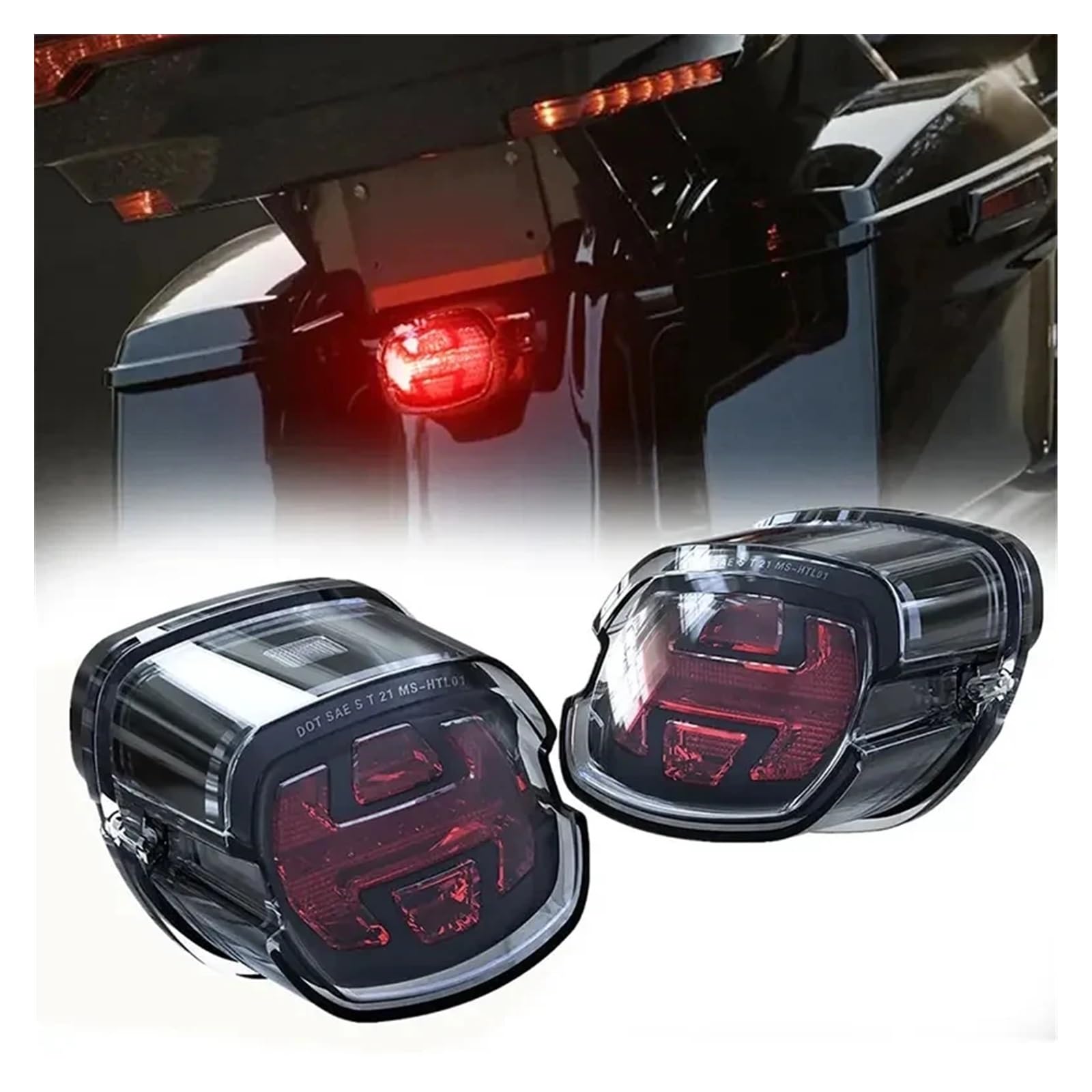 Parada luz Trasera Luz Trasera de Freno LED Ahumado para Motocicleta, para Har&Ley Sportstser Touring Road King Electra Glide Road Glide Dyna Softail Standard FXS