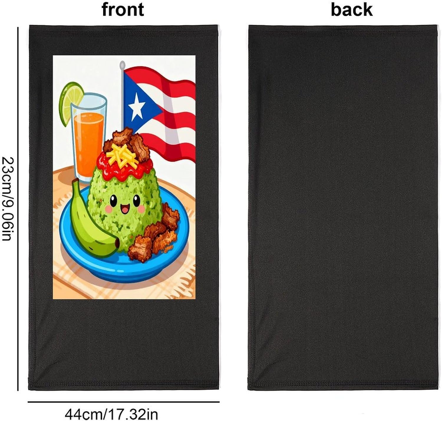 Puerto Rico Neck Gaiter Cooling Bandana Ice Breathable Neck Scarf Uv Face Cover Lightweight Face Mask Windproof Dustproof Tube Scarf For Cycling Motorcycle Hiking Running Neck Gaiter
