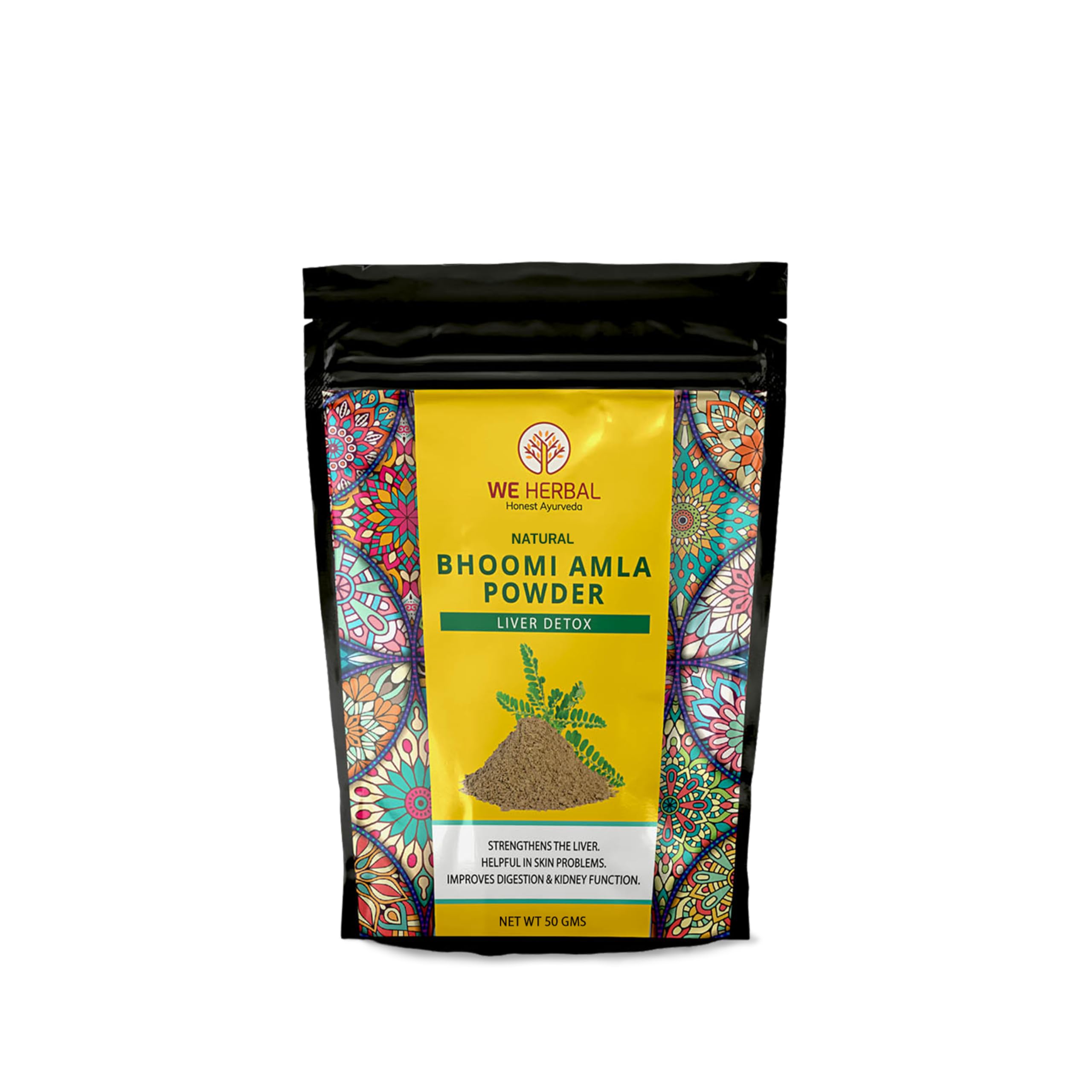 WE HERBALOrganic Bhumi Amla Powder Pure Ingredient Extract For Healthy Immune Function, Rich in Vitamin C - 50Gm (Pack of 1)