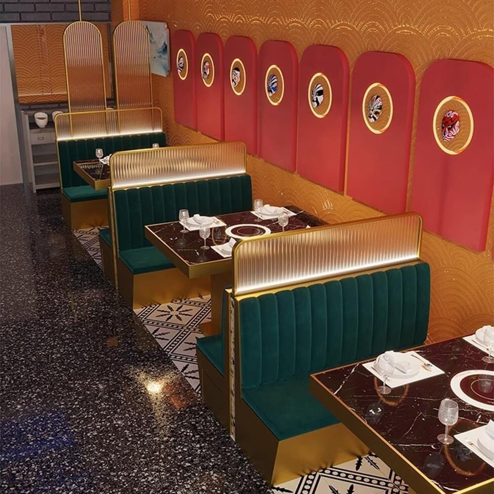 1PCS Office Desk Privacy Screen, Stainless Steel Glass Partition, 100x25cm Divider for Office, Restaurant, Workstation, Noise Reduction, Modern Design