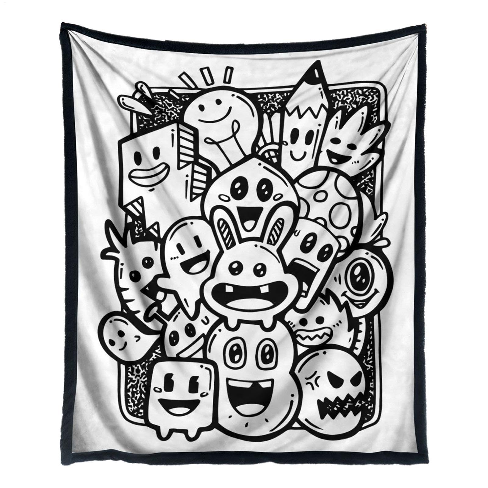 Couverture à colorier anti-stress et lavable pour toute la famille