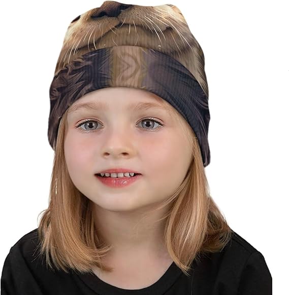 Girls Cute Winter Cap Beanies Kids Soft Lightweight Warm Slouchy Cuffed Knit Hat Boys Funny Graphic Skull Cap Beanie