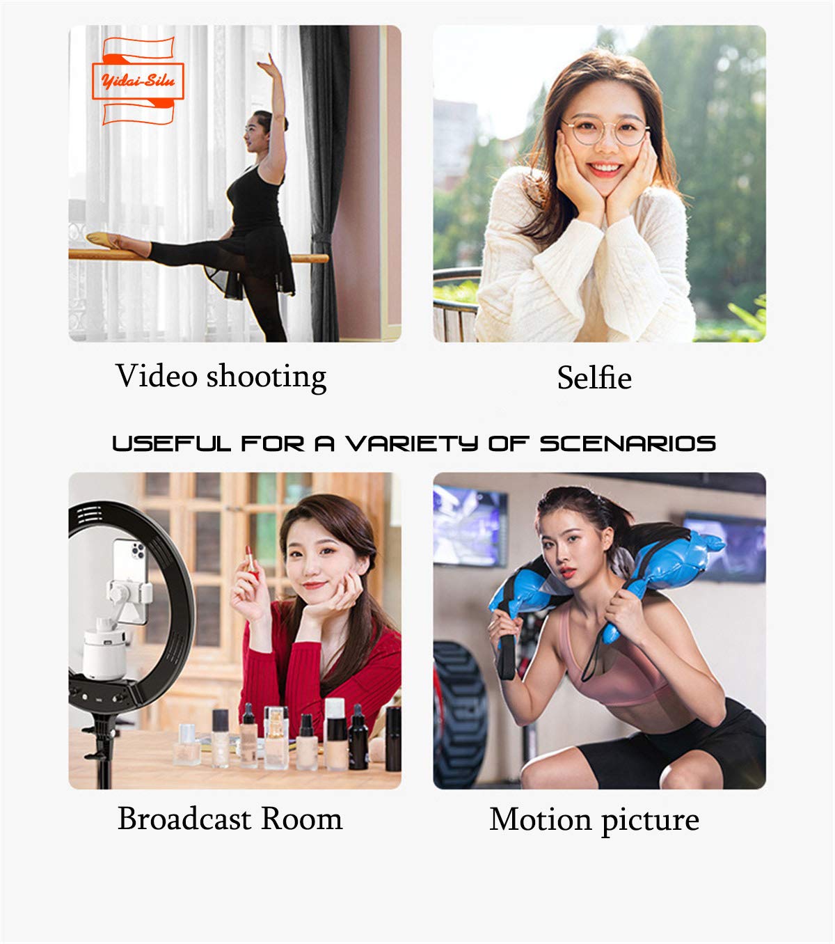 Przenośny gimbal do telefonu komórkowego (2 osi, obrót w poziomie 355 stopni, pojemność 1500 mAh) Stabilizator do smartfona, Selfie do iPhone'a/Sams/Huawei/nePlus itd., czarny