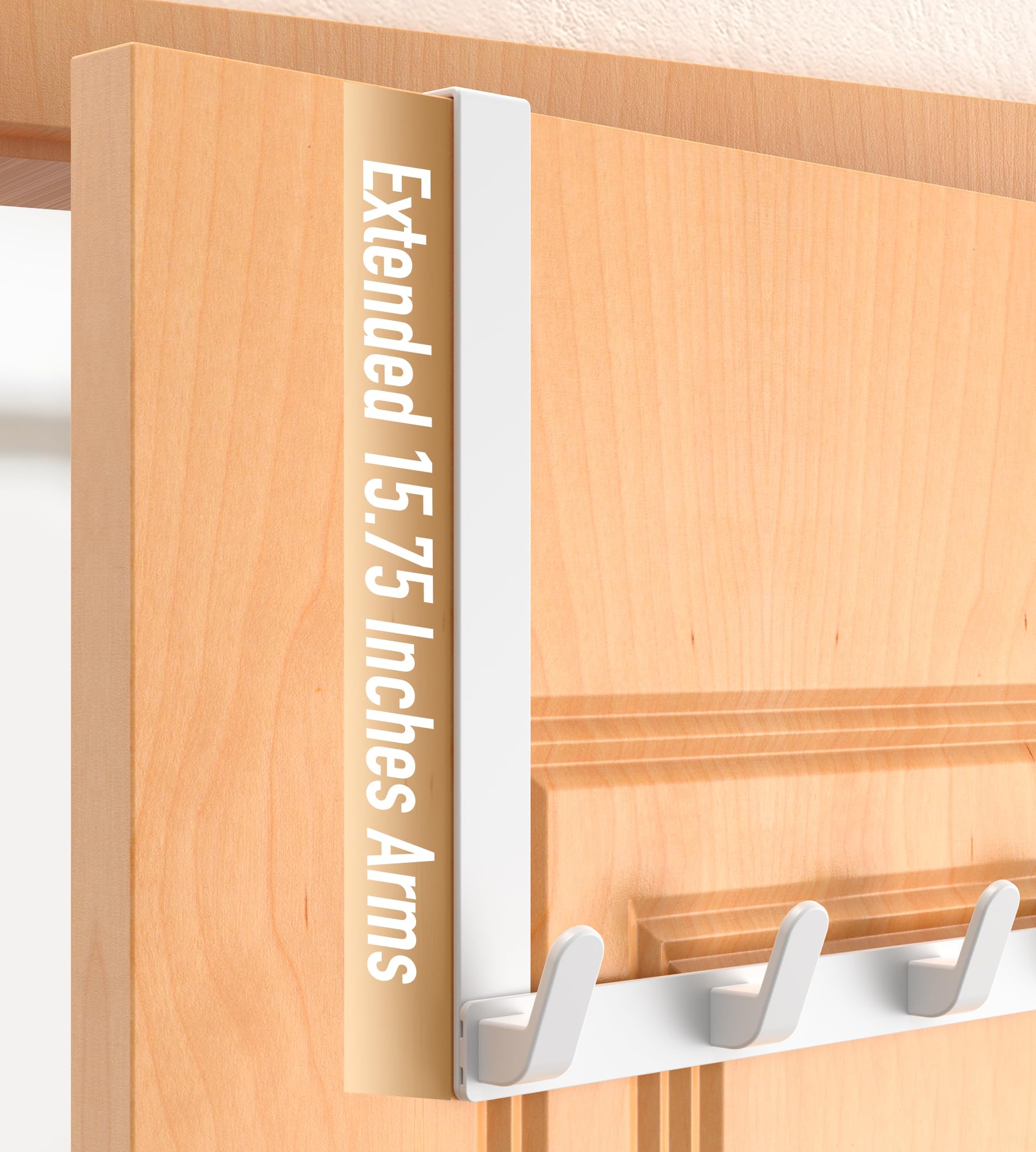 Over The Door Hooks, Heavy Duty Door Hanger for Winter Coat, with 15.75