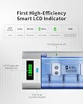 EBL Universel AA AAA C D 9V Chargeur de batterie, LCD Chargeur individuel intelligent avec fonction de décharge charge rapide pour AA AAA C D 9V Piles rechargeables Ni-MH Ni-CD