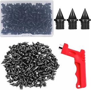 Track Spikes, 50 Pieces for Shoes, 0.45 Grams Lightweight Replacement With Wrench for Track and Field Sprinting, Cross Country, Golf, Fishing