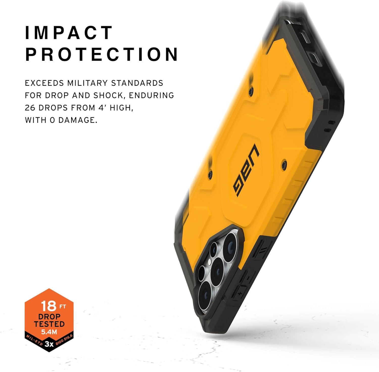 URBAN ARMOR GEAR UAG for Samsung Galaxy S26 Ultra Case 6.9" Pathfinder - Magnetic Charging Compatible Rugged Military Drop Tested Protective Cover, Heritage Yellow