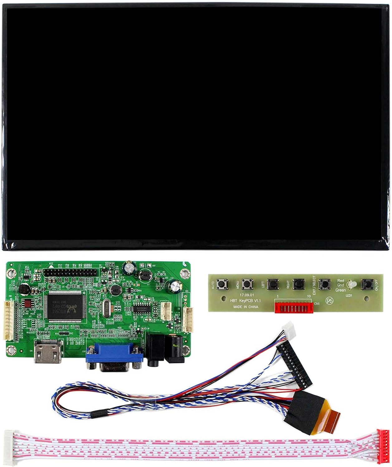 VSDISPLAY 10.1" 10.1 Inch 1920X1200 LCD Screen B101UAN01.A with VGA Controller Board VS-RTD2556HV-V2