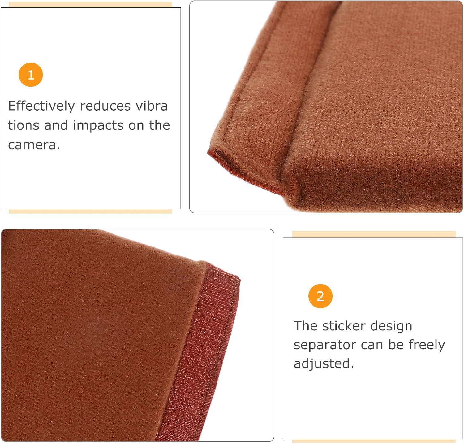2pcs Camera Bag Divider Insert, Adjustable Polyester image 3