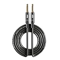 Vista 1 de AZOR Cable de guitarra Pro Audio de 10 pies con extremos de enchufe de silencio dual, ideal para instrumento de guitarra, bajo, micrófono, cuerdas