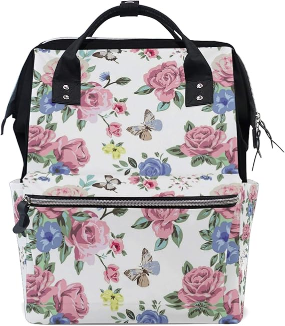 Amazon マザーズリュック マザーズバッグ 和風 花柄 大容量 バックパック レディースバッグ 多機能 ベビー用品収納 ママバッグ リュックサック おしゃれ 出産準備 トートバッグ 出産祝いなど用 マザーズバッグ