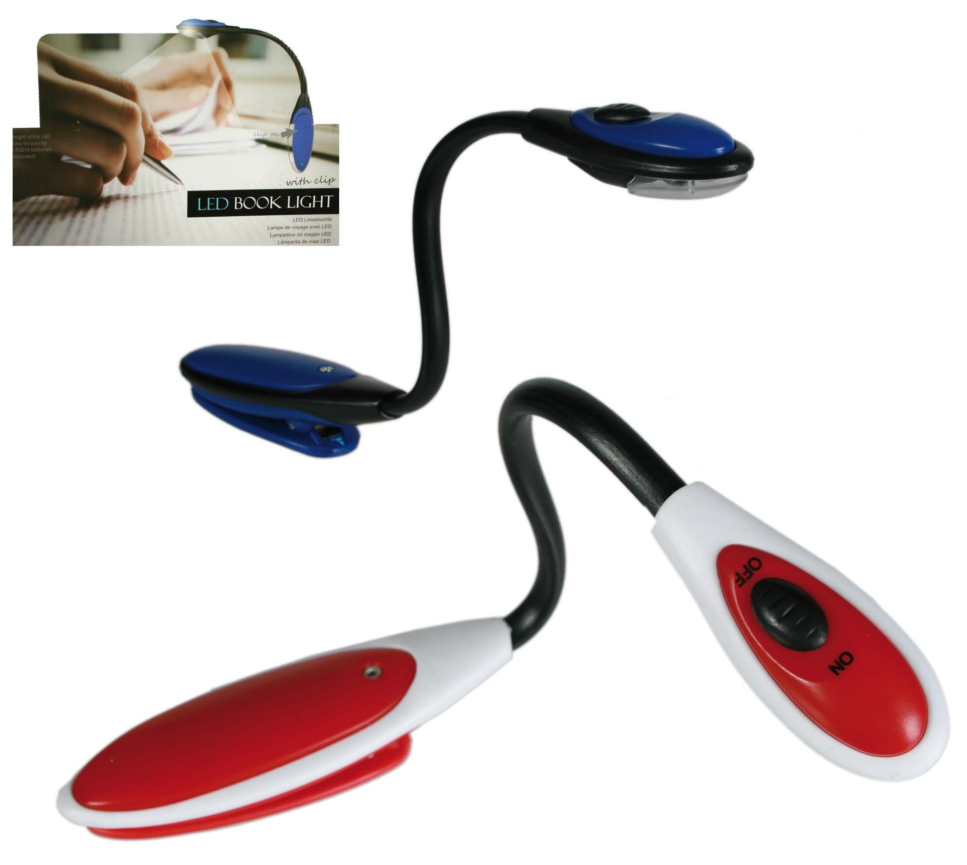 Kenzies Gifts Grey Reading Book Light With 2 bright LED`S & Clip For All Book/kindle lovers