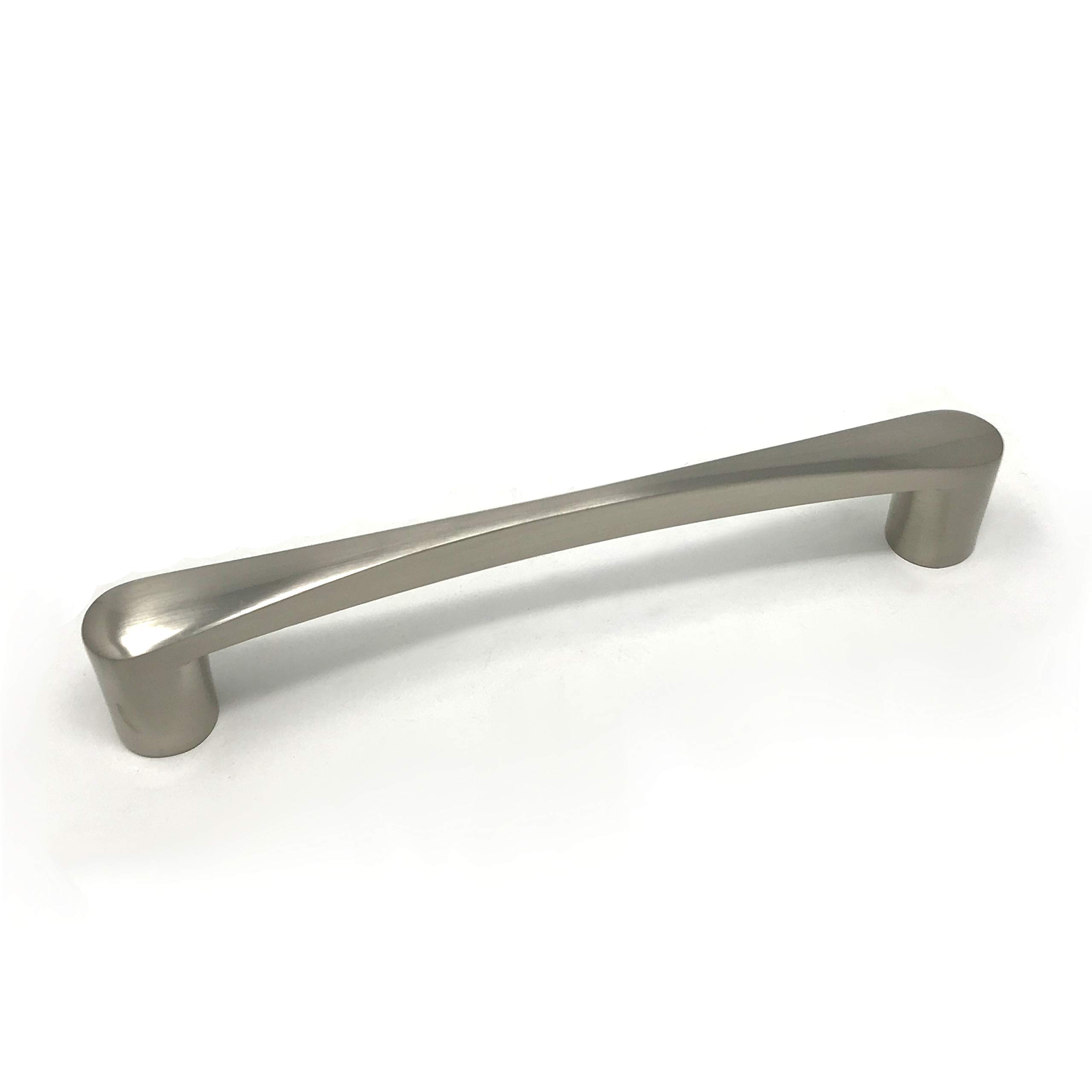 160mm Brushed Nickel Tapered Pinched Cabinet Handle from B&Q
