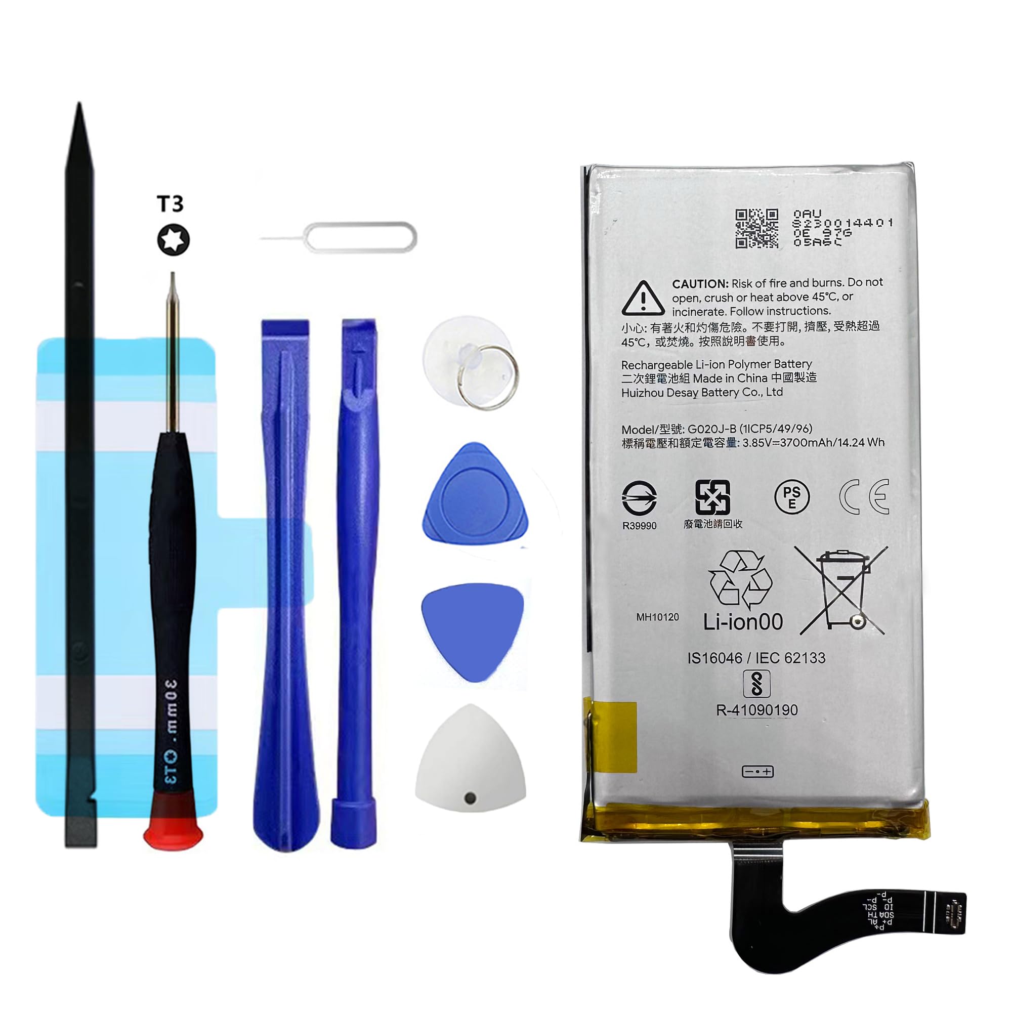 Vvuilsty G020J-B Replacement Battery for Pixel 4 XL,Rechargeable 0 Cycle Battery Compatible with Google Pixel 4 XL G020P G020 GA01181-US with Repair Tool Kits