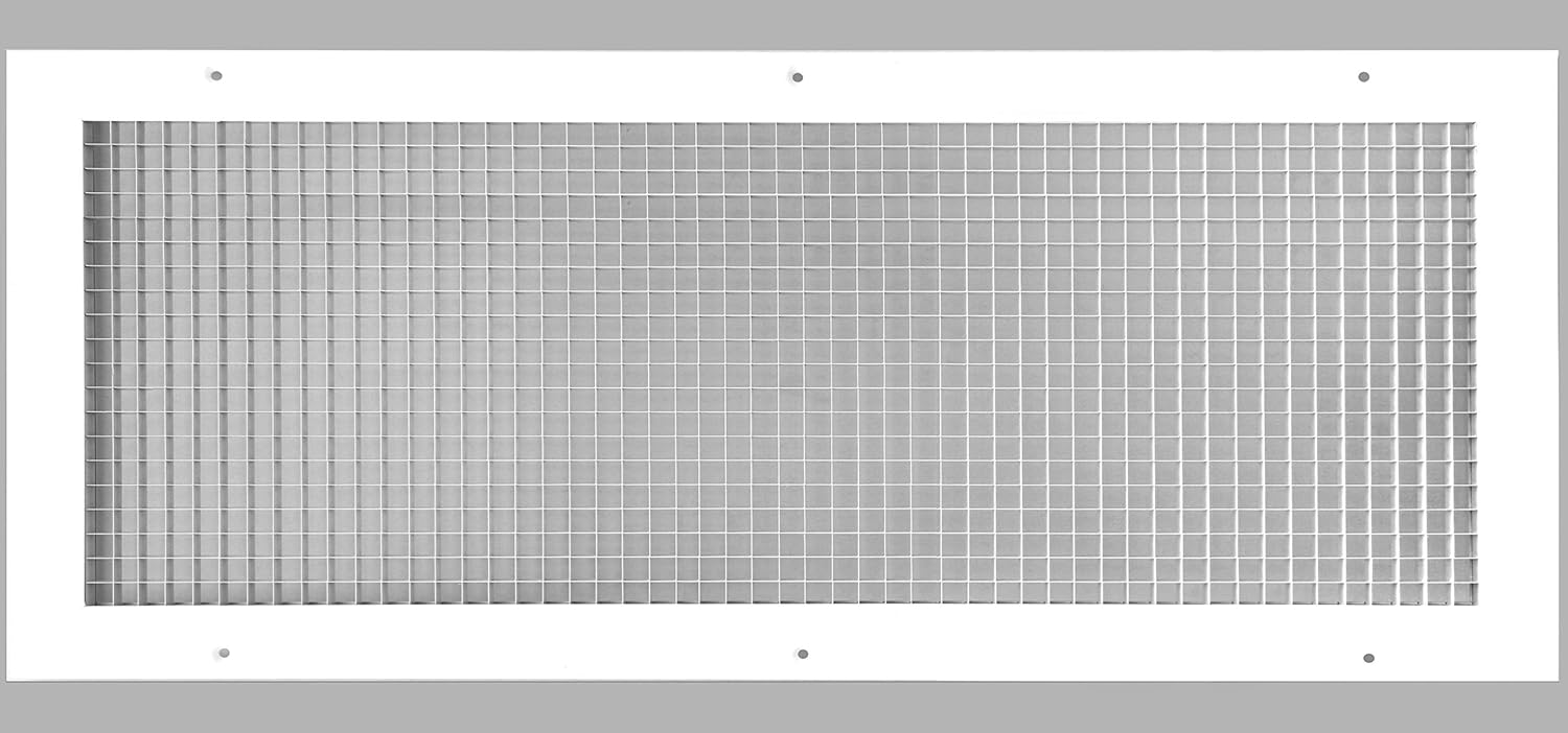 HVAC Premium 14'' x 28'' or 28'' x 14'' Cube Core Eggcrate Return Air Grille - Aluminum Rust Proof - HVAC Vent Duct Cover - White [Outer Dimensions: 15.75 x 29.75] 14 x 28 Return Grille