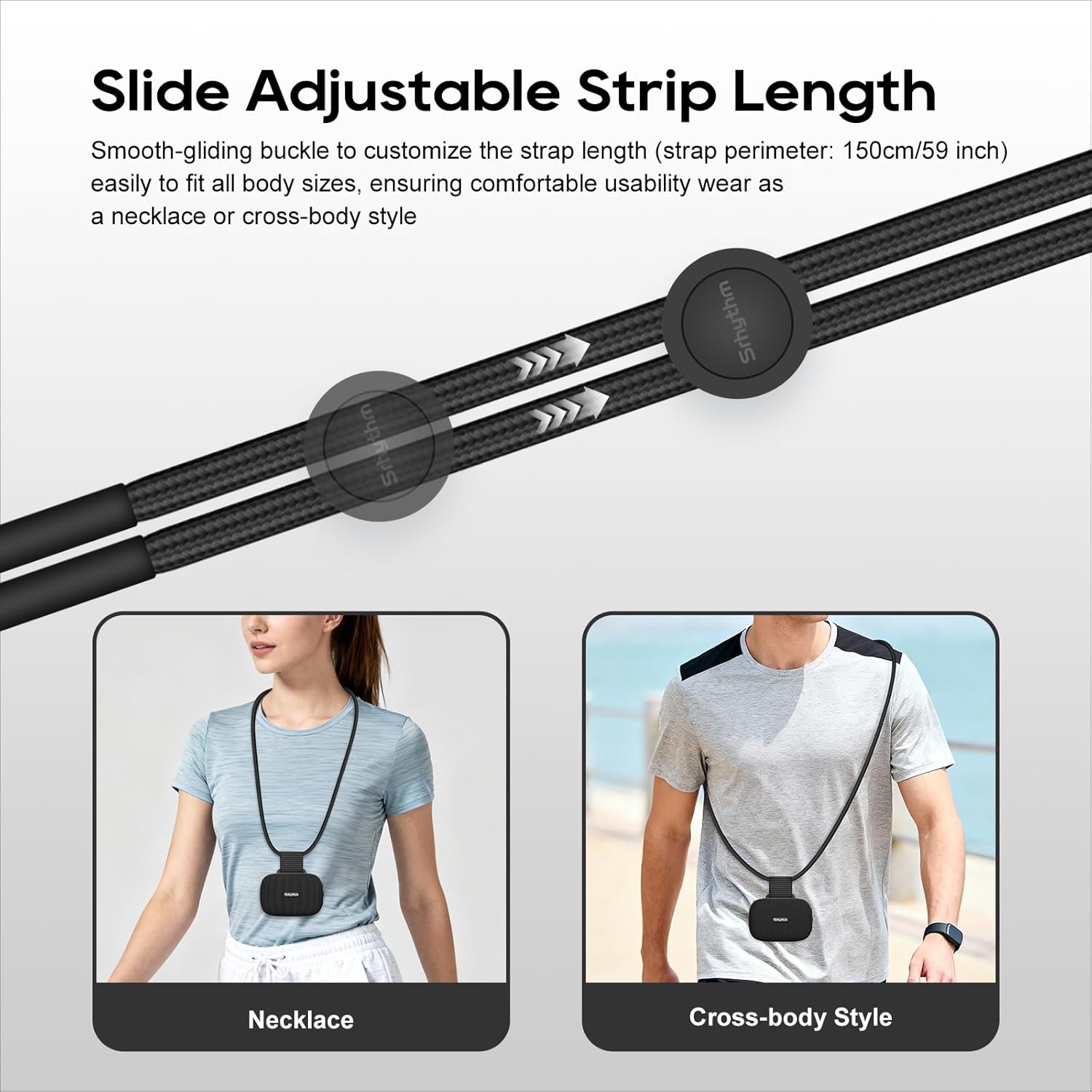 Srhythm Lanyard for K1 Portable Speaker,Cross-Body Nylon Strap for Hands-Free Carry for Hiking,Travel,or Mutitasking