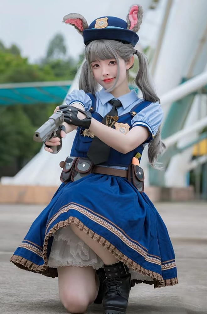 Amazon.co.jp: ジュディ コスプレ衣装 帽子付き 可愛い ウサギ警察