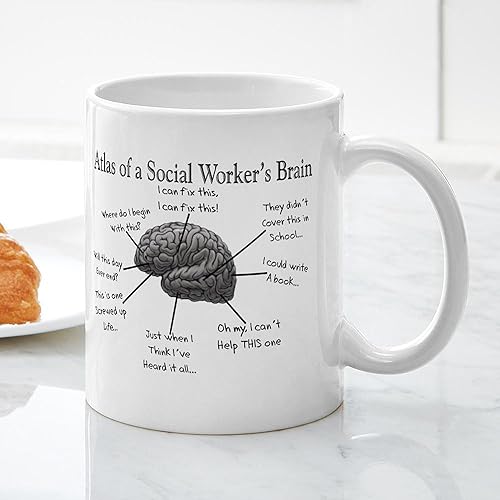 Miniatura 3 de CafePress Atlas Of A Social Workers - Taza de café de cerámica (11 oz)