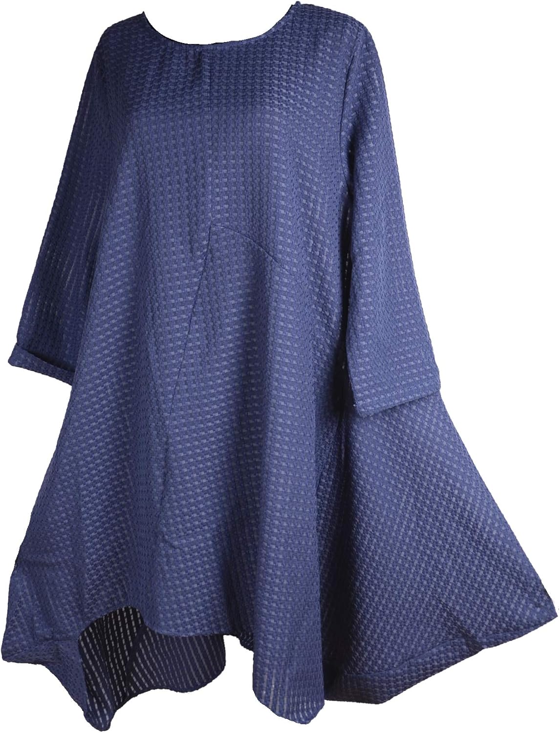 Lagenlook A Linie Oversize Tunika Überwurf Biesen black XL