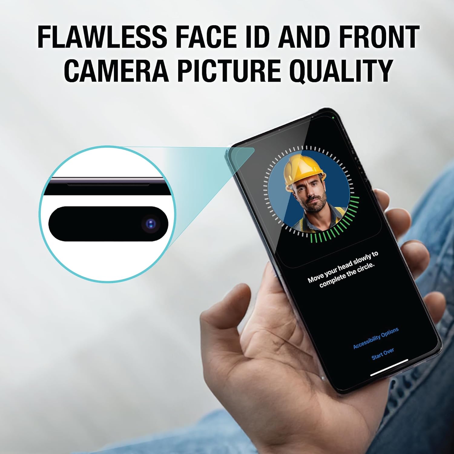 DEWALT Glass Screen Protector for iPhone — Apple Compatible — Easy Install — Applicator Included — 2-Pack (iPhone 16 Pro Max)