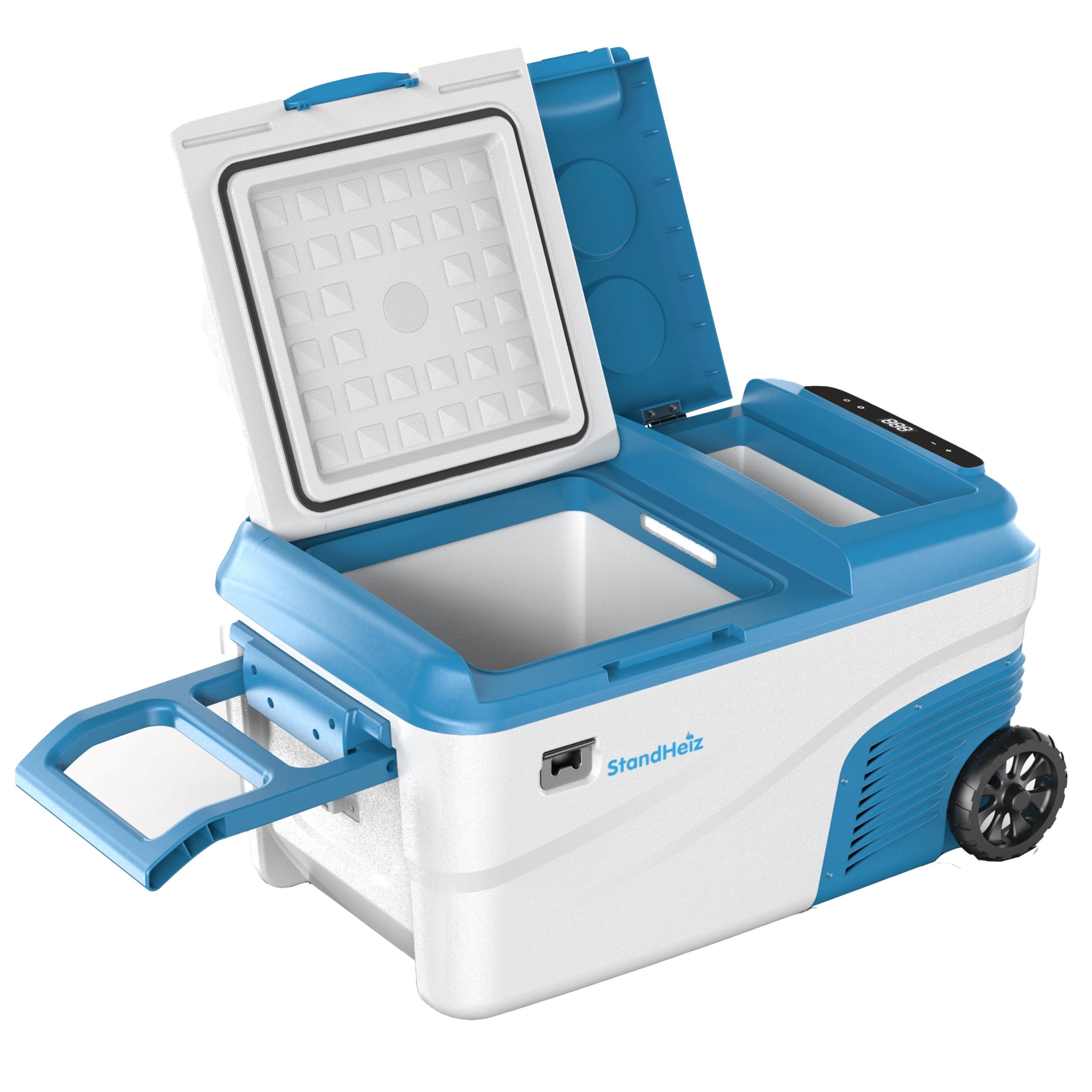 Kompressor Kühlbox 25L Camping Kompressor Kühlschrank 12V Eine ideale Lösung für Wohnwagen und PKW, LKW, Wohnmobile, mit Gefrierschrank bis -20°C, angetrieben 12V, 24V, 230V