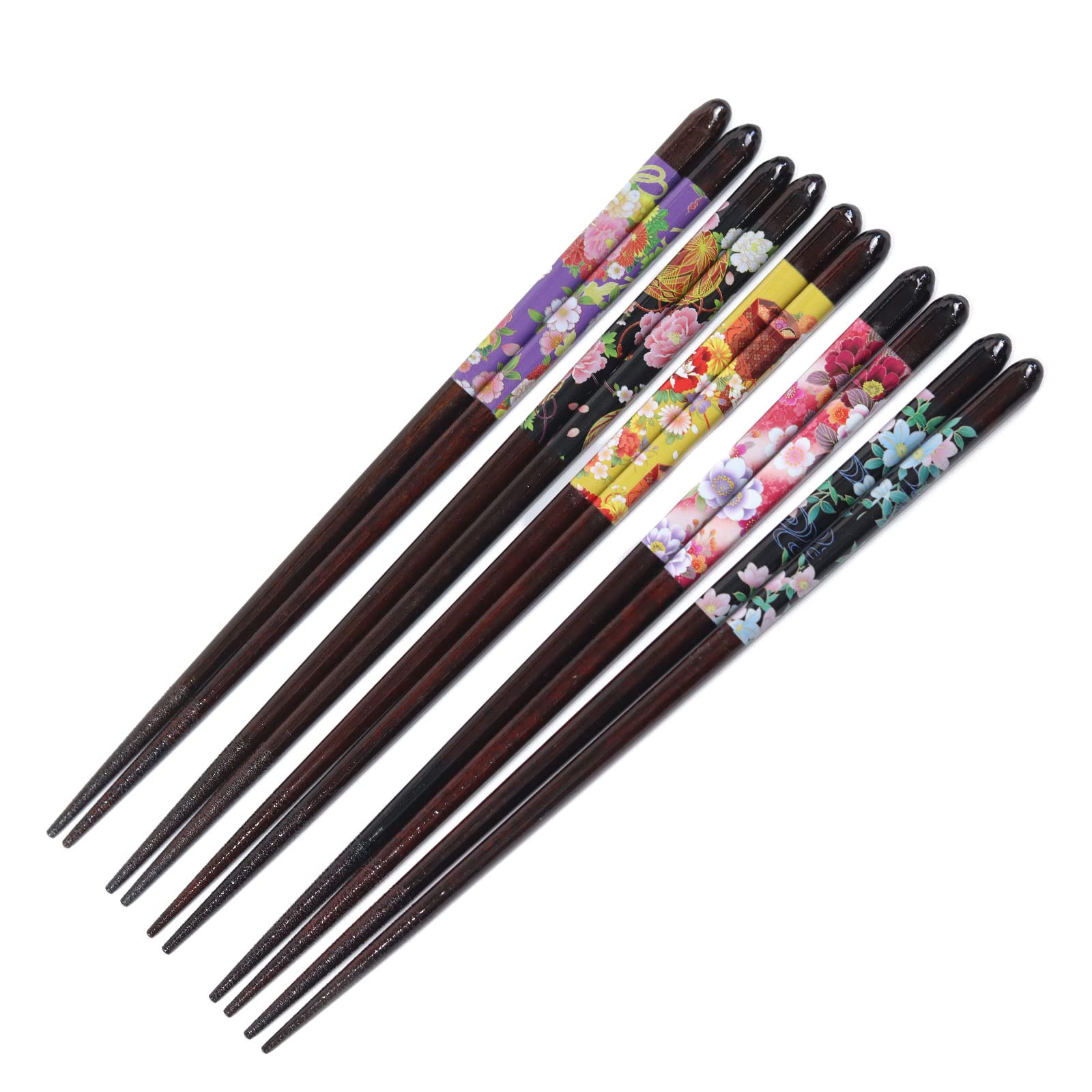 Amazon | 箸 セット 木製 友禅 5膳セット 花 滑り止め付き | 漆器