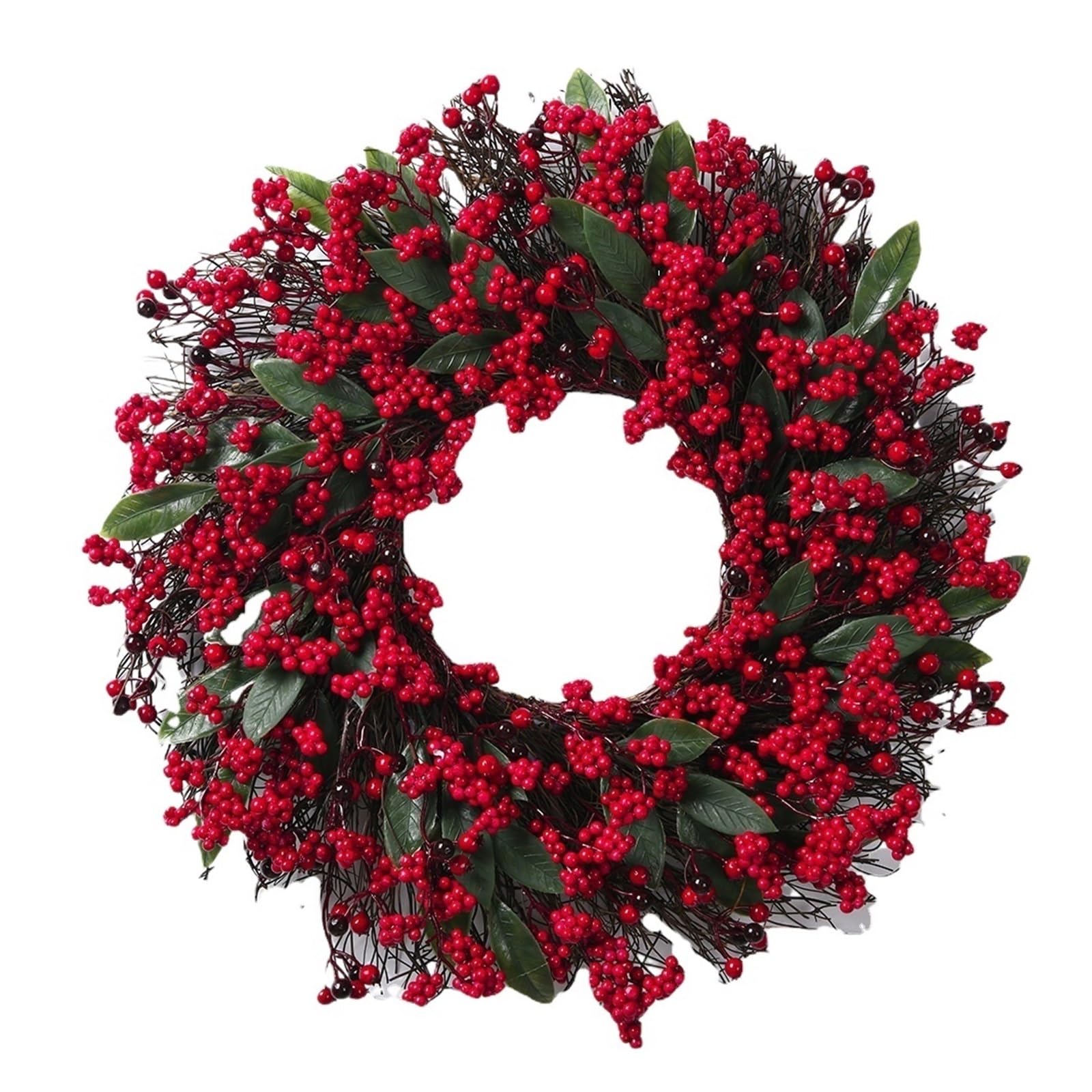 Casetlong 1pc Artificial Garland Wreath Home Door Hanging Decoration Decor Window Layout(35cm)