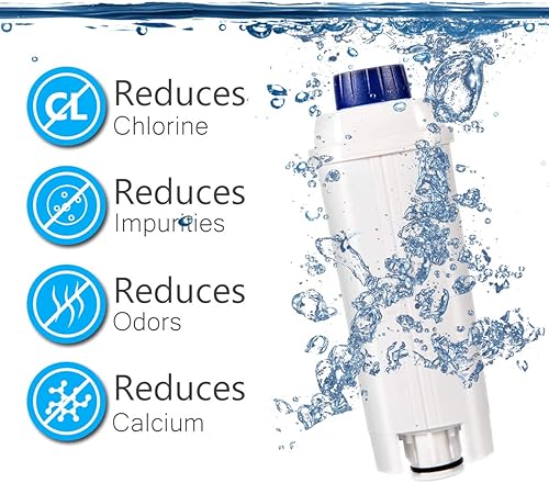 Miniatura 3 de Paquete de 2 filtros de agua DLSC002 compatibles con máquinas de café DeLonghi de repuesto para ECAM, ESAM, ETAM, BCO, EC