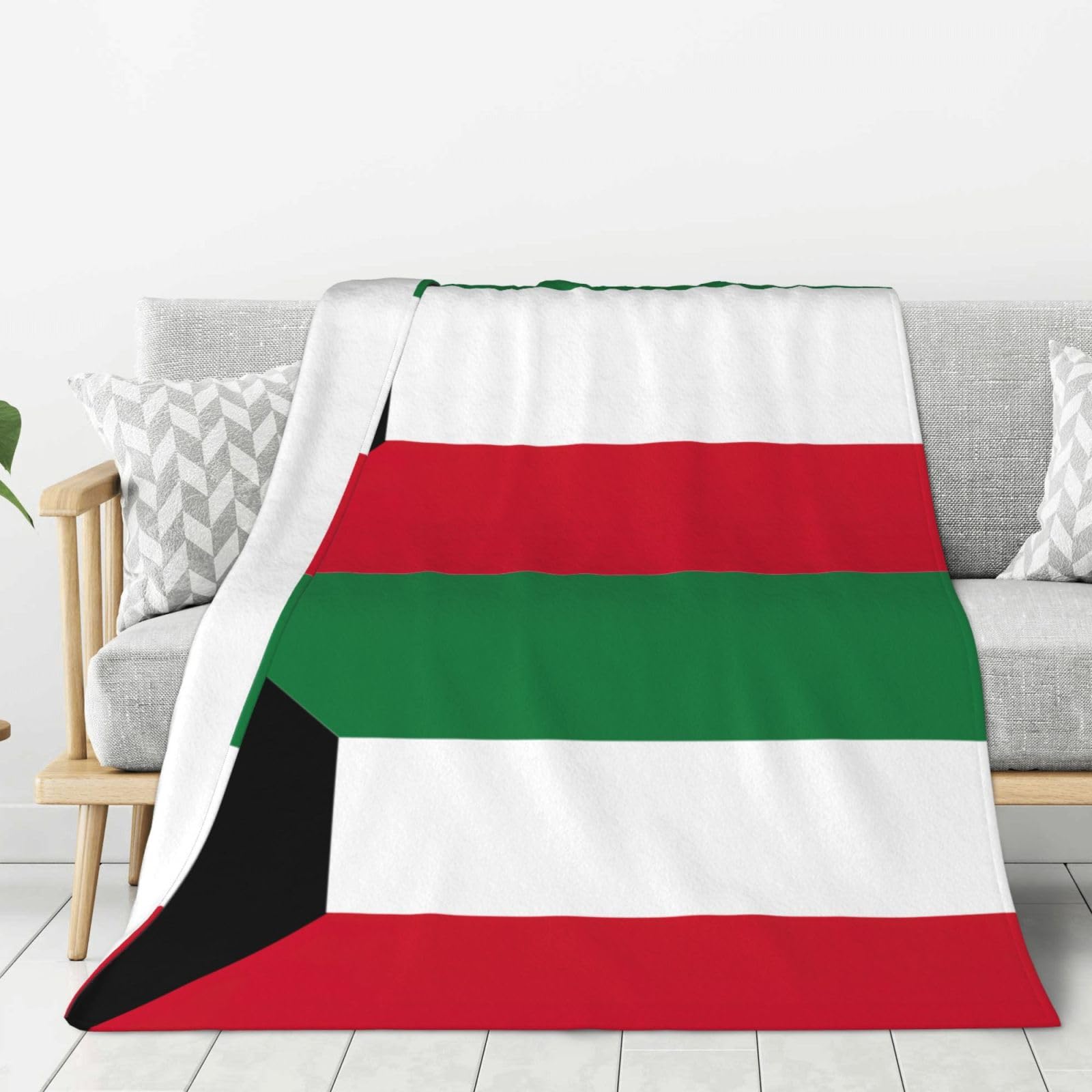 Couverture flanelle drapeau koweïtien jeté de lit chaud plaid canapé super doux