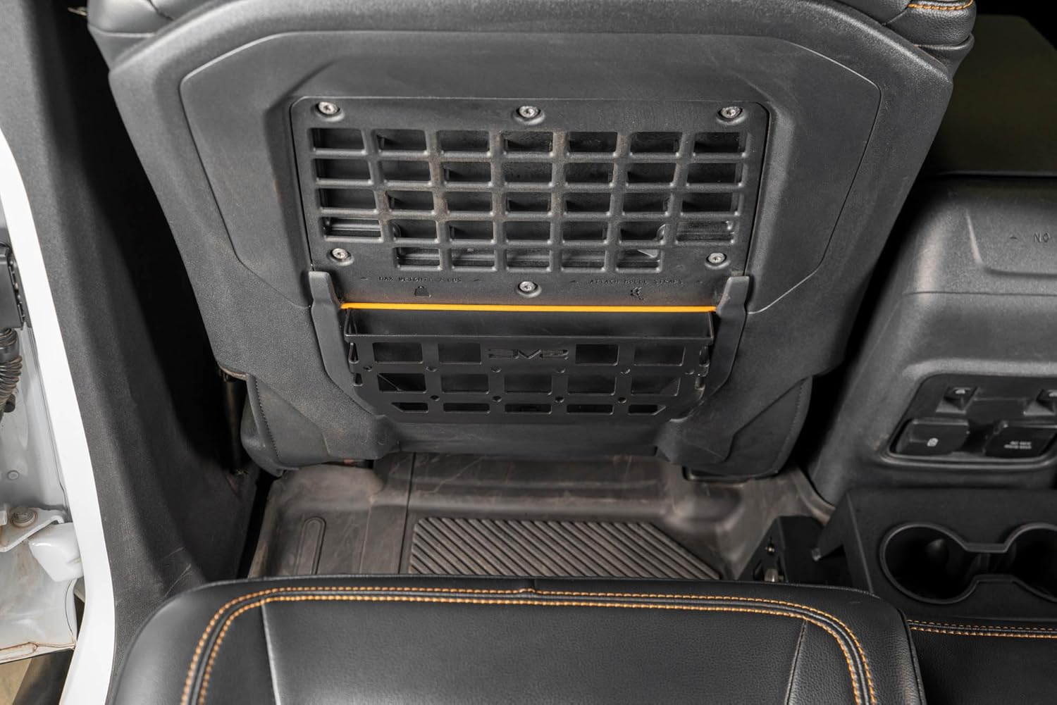 DV8 Offroad Seat Back Molle Pockets for 2021-2026 Ford Bronco | Replaces The Weak Factory Netting | Compatible w/Molle Accessories | 2mm Steel Construction | Black Powder Coat Finish | Sold as a Pair