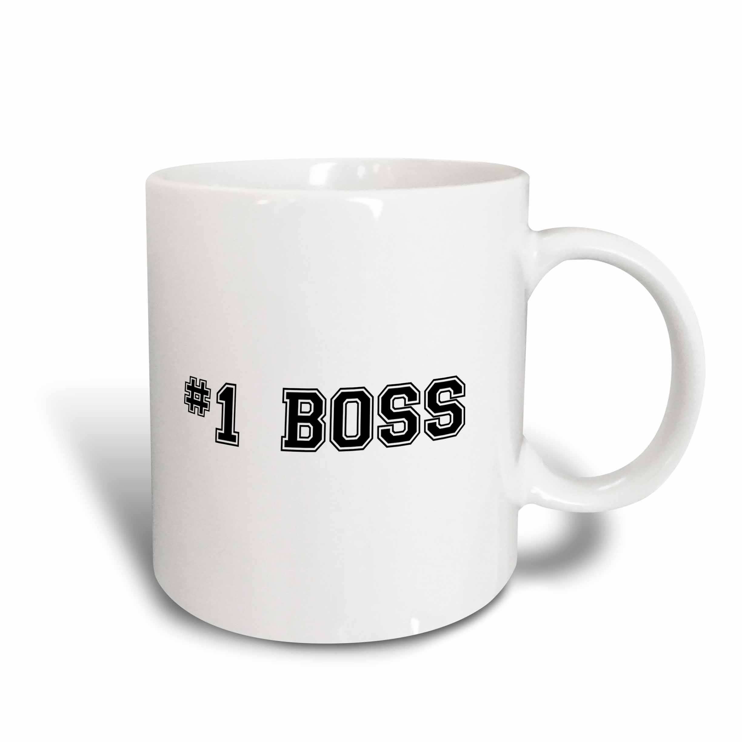 InspirationzStore Typography - #1 Boss - Number One Best Greatest Boss - Work and Office gifts - fun flattering gifts - black - 11oz Two-Tone Blue Mug (mug_151594_6)