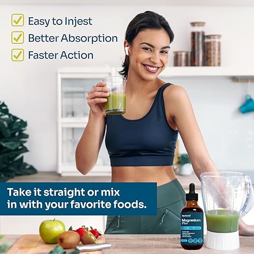 Miniatura 7 de Magnesium Complex Plus Gotas líquidas de 4 onzas líquidas – Citrato de magnesio avanzado, glicinato, L-treonato con vitaminas B6, D, C suplemento –