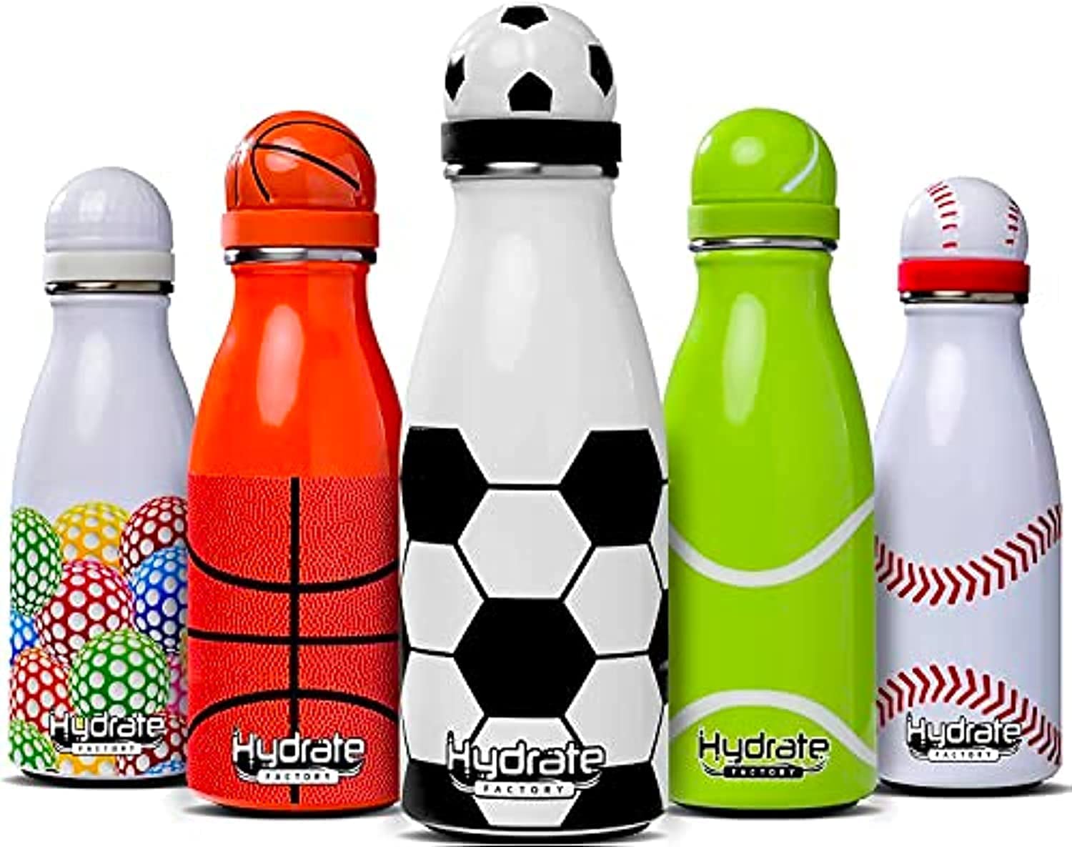 Hydrate Factory Football Gifts Sports Water Bottle Great Trophy and Souvenirs for the Team (350 ml, Football)